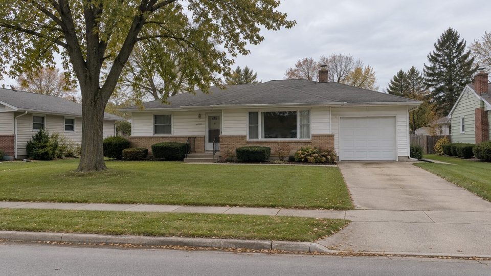 Postwar ranch and Cape housing of the kind found in Milton, WI